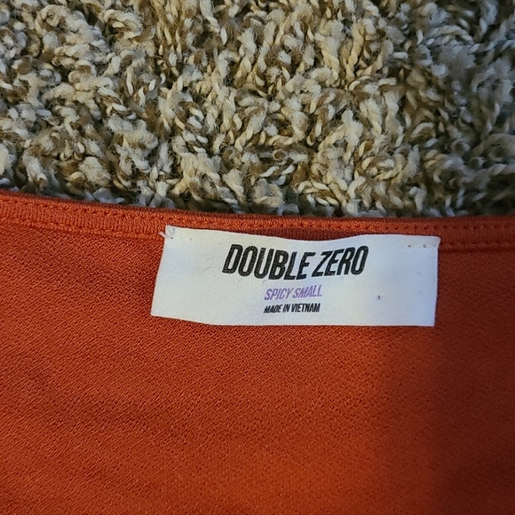 Double zero Relaxed Surplice Top ORANGE top NWOT - Picture 3 of 4